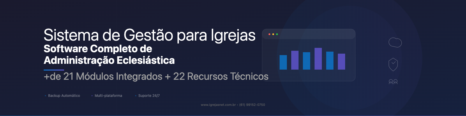 Sistema de Gestão para Igrejas IgrejasNet